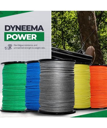 SGT KNOTS 1/4 x 25ft Orange Hollow Braid Dyneema Rope - Ideal for Arborists, Boating, Camping, Crafting, Lifting Slings, Indoor & Outdoor Use - Buy Online on SooperMarket.com
