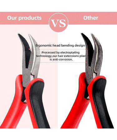 Vlasy Dark Brown Hair Extension Tools Kit - Pliers, Loop Threader, 200PCS Silicone Beads - Buy Online on SooperMarket.com