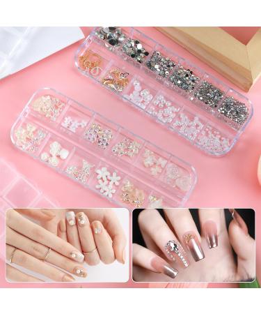 Rhinestones for Nails Nail Glitter Sequins Nail Decals with Crystals Nail Gems Diamonds for Nail Art Including Wax Pencil for Rhinestones And Rhinestone Picker - Buy Online on SooperMarket.com