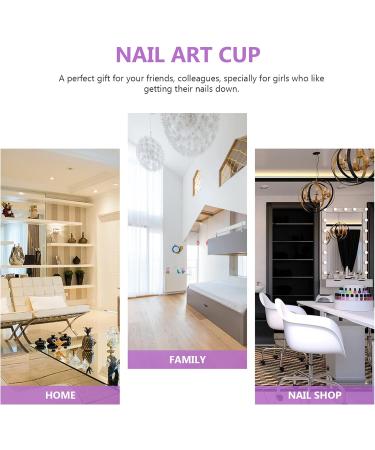 FRCOLOR 7 Pcs Nail Art Crystal Cup Crystal Dappen Dish Nail Powder Dish Nail Monomer Liquid Bowl Dappen Dish with Lid Dappen Dish for Nails Nail Cup Decorative Plate White Crystal Acrylic 5.5x5.5cmx7pcs Pinkx7pcs - Buy Online on SooperMarket.com