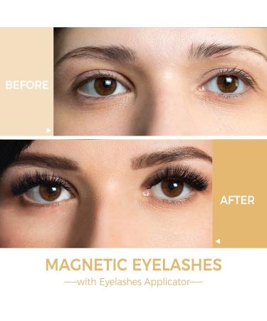 3D Dual Magnetic Eyelashes Set - No Glue Needed, Reusable False Lashes with Applicator for Natural Look (8 PCs) - Buy Online on SooperMarket.com