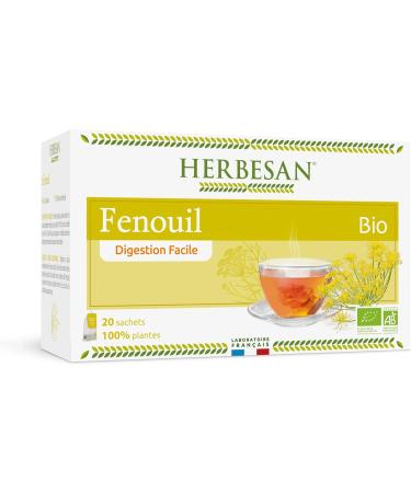 Herbesan Fennel Infusion Easy Digestion Organic 20 Sachets - Buy Online on SooperMarket.com