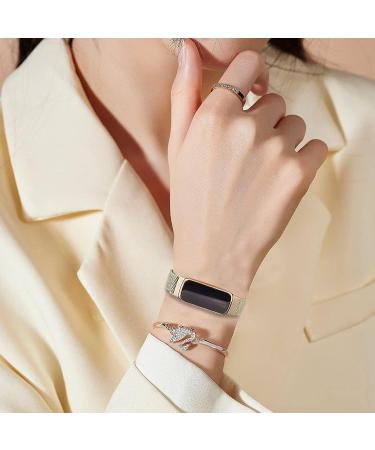 surundo Compatible with Fitbit-Luxe-Bands for Women Men  Magnetic Clasp Stainless Steel Mesh Metal Milanese Loop Wristband Replacement Strap for Fitbit Luxe/Luxe Special Edition Fitness Tracker Starlight - Buy Online on SooperMarket.com