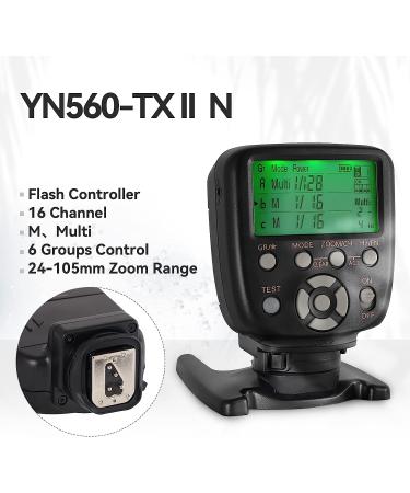 YONGNUO YN560-TX II Flash Trigger Remote Controller for Nikon Cameras | With Wake-up Function for YN560IV/III YN660 | Compatible with Nikon Cameras - Buy Online on SooperMarket.com