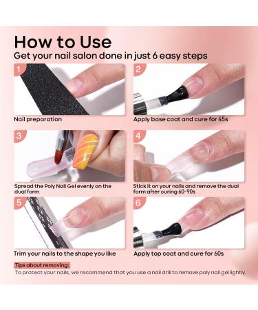 Modelones Poly Nail Gel Builder 50ML - Light Apricot Color | Nail Extension Gel for Thickening & Enhancement | Acrylic Extension Trial Kit for Professional Technicians - Buy Online on SooperMarket.com