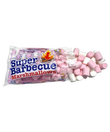 Buy Mr. Mallo Super Barbecue Marshmallows - Pink & White Foam Sugar Candy (300g) for Grilling & Campfires - Soft Delicious Treats - Buy Online on SooperMarket.com