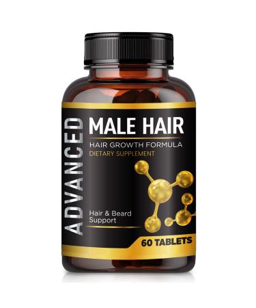Hair Growth Vitamins For Men-Anti Hair Loss Support Vitamins Pills & DHT Blocker For Men.Regrow Hair & Beard Growth Supplement For Thicker Fuller & Stronger Hair. Support Thinning Hair With Biotin.