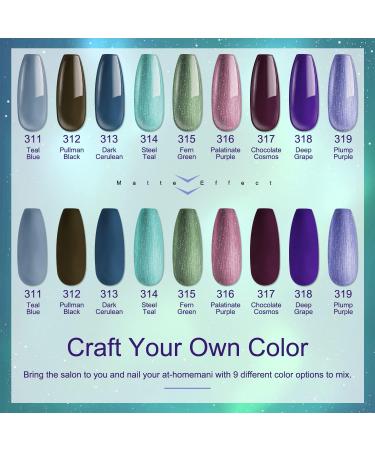 Lavender Violets 19 Pcs Gel Polish Starter Kit with LED Nail Lamp - Arctic Night-R631 - Buy Online on SooperMarket.com