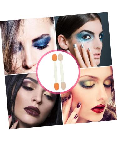 PLAFOPE 100pcs Sponge Eye Emulsion Dual Ended Makeup Brush Plastic Eye Shadow Sponge Stick - Buy Online on SooperMarket.com