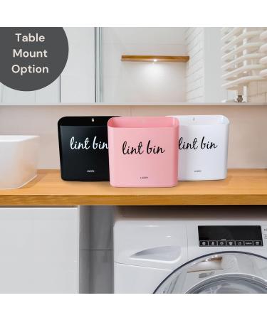 Laundry Room Trash Can - Magnetic Lint Bin for Easy Laundry Cleanup - Stylish White Lint Holder - Keep Your Space Tidy - Buy Online on SooperMarket.com