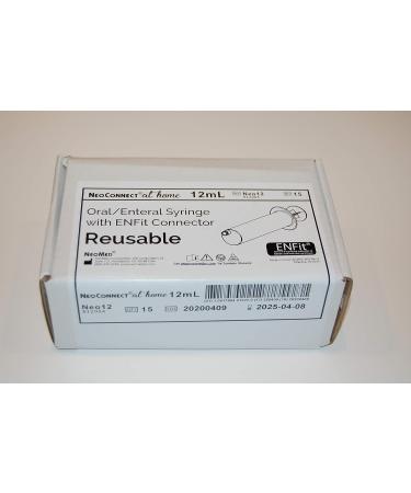 NeoMed at Home 12mL Bolus Reusable O-Ring Syringe with ENFit - Box of 15 - 300 Uses per Box - Buy Online on SooperMarket.com