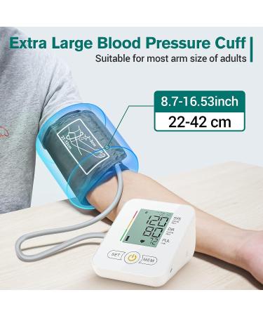 Upper Arm Blood Pressure Monitor with Extra Large Cuff - LCD Screen, Automatic Digital BP Machine for Home and Travel Use (Off-White) - Buy Online on SooperMarket.com