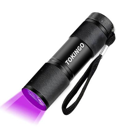 TOKINGO UV Flashlight 9 LED 395 nm Ultraviolet Blacklight Flashlight Detector for Dog Urine Pet Stains
