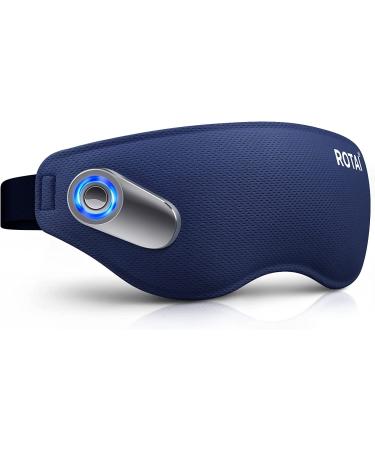 ROTAI Vibration Eye Mask with Hot and Cold Compress Rechargeable Sleep Mask with Relax and Reduce Eye Strain Dry Eyes Dark Circles & Puffiness Night Blindfold Eye Blinder for Travel