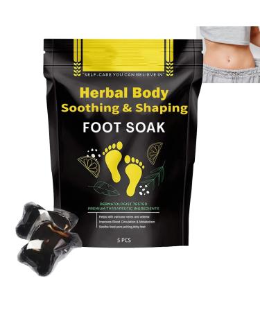 Detox Slim Foot Soak Beads Natural Body Detox Foot Bath Bag Foot Cleansing Soak Beads Herbal Detox&Shaping Foot Soak Beads Body Detox Foot Soak Relieve Pressure Better Sleep Foot Soak Beads 5Pcs