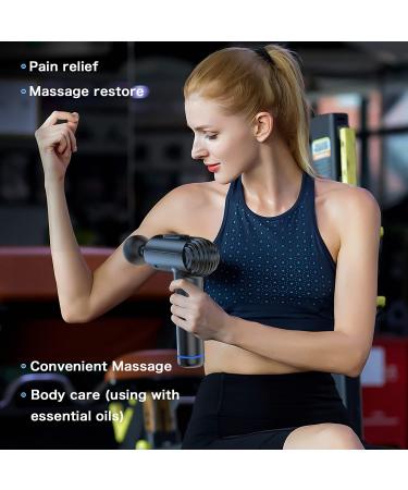 Deep Tissue Massage Gun for Athletes | 20 Speed Muscle Massager with 8 Replacement Heads and Side Screen - Buy Online on SooperMarket.com