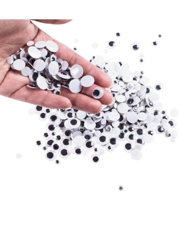 Mini Wiggle Eyes Black Small Plastic Round Moving Googly Eyes for Children School Classroom Arts & Crafts Models (500 Eyes)