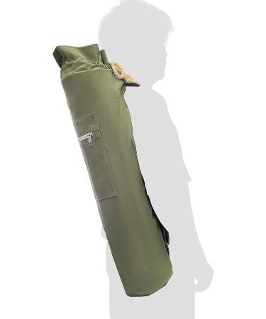 Jaegvida Army Green Yoga Mat Storage Bag with Adjustable Strap and Pocket - Buy Online on SooperMarket.com