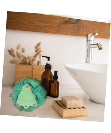 2pcs Christmas Bath Loofah Balls - Exfoliating Mesh Body Scrubber & Sponge for Shower - Fun Cartoon Design - Buy Online on SooperMarket.com