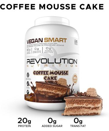 Revolution Nutrition Vegan Smart Vegan Protein Powder Dairy Free Plant Based Sugar Free Soy Free BCAAs Keto Friendly For Men & Women 20g Of Protein Per Scoop 908g 26 Servings (Coffee Mousse Cake 2 Pound) Coffee Mousse Cake 26 Servings (Pack of 1) - Buy Online on SooperMarket.com