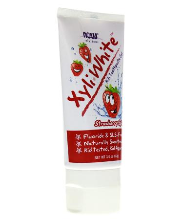 Now Solutions XyliWhite Kids Toothpaste Gel - Strawberry Splash 3 oz (Pack of 5) | Natural Dental Care - Buy Online on SooperMarket.com