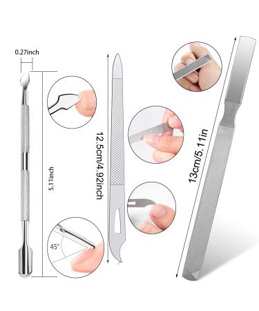 Jinpiker Profi Footnail Pliers Set - 12 PCS Stainless Steel Nail Scissors & Tongs for Thick & Ingrown Toenails - Red - Buy Online on SooperMarket.com