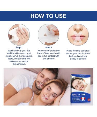 Sleep Strips 120 Pcs - Gentle Mouth Tape for Nose Breathing | Stop Snoring Solution for Men and Women | Improved Sleep Quality | Anti-Snoring Mouth Strips - Buy Online on SooperMarket.com