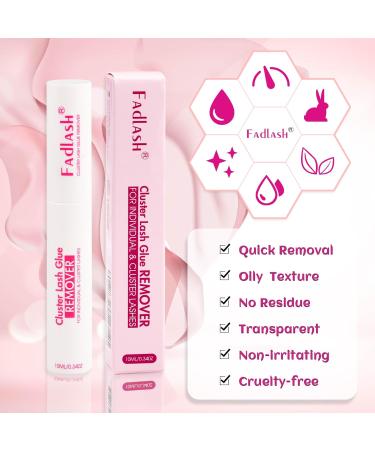 FADLASH Cluster Lash Glue Remover Cream 10ml - Low Irritation Sensitive Skin Cleanser for Individual Eyelash Extensions - Buy Online on SooperMarket.com