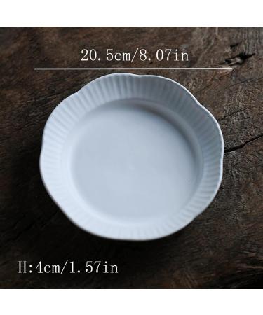 Serving Plates Ceramic Dinner Plates Vegetable Plates Household White Deep Plates Restaurant Dishes Kitchen Plates Oval Plates Fish Plates Solid Colors Simple for Appetizer Dinner and Desserts (Col - Buy Online on SooperMarket.com