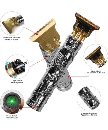 Hair Clipper with Earpick Accessories Professional Cordless Hair Trimmer Barber Trimmer Rechargeable T Type Classical Sculpting Texture Hair Trimmer Hair Clippers - Buy Online on SooperMarket.com
