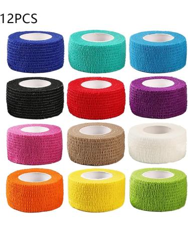 Breathable Self Adherent Wrap 12pcs Athletic Elastic Non Woven Cohesive Bandage for Sports First Aid Medical Wrist Ankle Sprains Swelling and Vet Wrap - Buy Online on SooperMarket.com