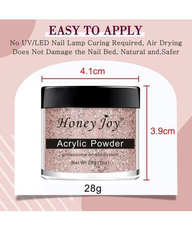 28g Acrylic Nail French Manicure Powder Set - White, Clear, Black, Nude | HJ-NAP016 (No.16) - Buy Online on SooperMarket.com