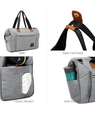 SONARIN Baby Nappy Changing Bag with Insulated Pocket Satchel Waterproof Large Capacity Stylish and Durable Light Gray - Buy Online on SooperMarket.com