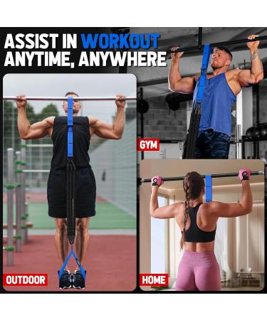 Heavy Duty Pull Up Assistance Bands | Adjustable Weight/Size with Fabric Feet Mats | Upgrade Your Strength Training - Buy Online on SooperMarket.com