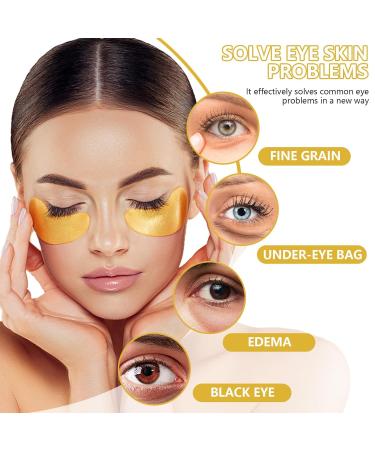 Reusable Anti-Aging Eye Pads - 60 PCs for Dark Circles Puffiness & Moisture | Hydrating Eye Masks with Hyaluronic Acid - Buy Online on SooperMarket.com