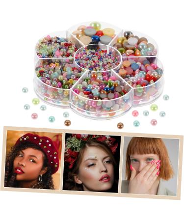 ibasenice 5 Boxes Clothing & Accessories Diy Charms Nail Diy Flatback Pearl Charm Manicure Decor Headdress Pearl Diy Headdress Decoration Half Round Pearl for Crafts Abs Boxed - Buy Online on SooperMarket.com