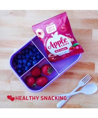 Gourmet Nut Simple Slices Baked Apple Chips - USA Grown Dried Apples - Healthy Vegan Snack - No Added Sugar - Red Apples - 8 Pack Box - Buy Online on SooperMarket.com