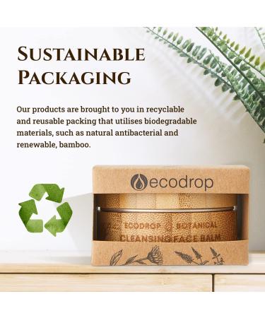 Ecodrop Cleansing Balm and Makeup Remover - 50ml | Sustainable Makeup Remover Balm | Pore-Deep Cleanser | Nourishing Skin Cleansing Balm with Moringa Rose Geranium Chamomile & Rosemary Oil | Natural - Buy Online on SooperMarket.com