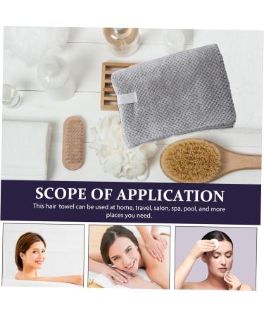 Quick Dry Absorbent Hair Towel & Shower Cap for Women - Large Grey Hair Drying Cap Essentials - Buy Online on SooperMarket.com
