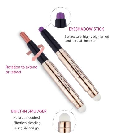 Enfuntins Orchid Shimmer Cream Eyeshadow Stick | Waterproof Eye Highlighter Stick - Buy Online on SooperMarket.com