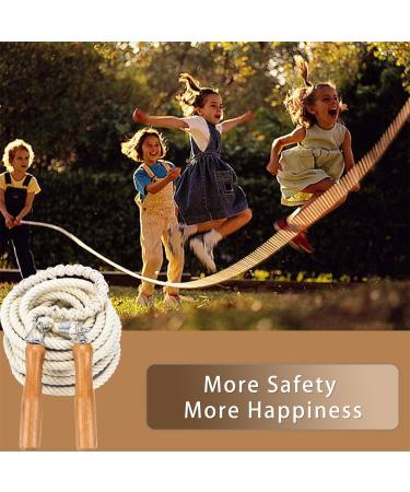 Leapbeast Long Jump Rope - Multiplayer Wooden Handle Jump Rope for Fitness School & Outdoor Activities | 5m 7m 10m - Buy Online on SooperMarket.com