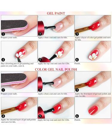 Saviland 36 Colors Gel Paint Nail Art Kit - French Ombre Spring Color Gel Polish Set with 15 Painting Brushes for DIY Nail Design & Salon Manicure - Buy Online on SooperMarket.com