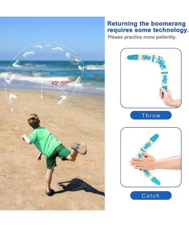 Inborntrait Kids Boomerang - Handmade Wooden V-Shaped Returning Boomerang - Blue Sky Blue - Buy Online on SooperMarket.com