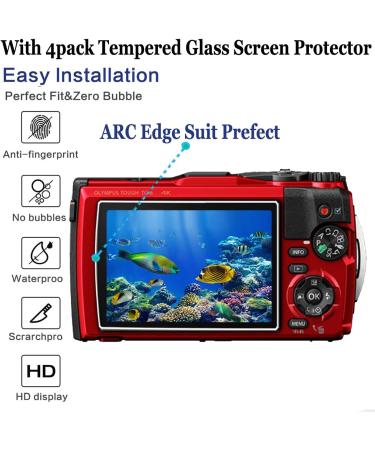 Debous TG-6 Glass Screen Protector for Olympus Tough TG-6 Waterproof Camera - Anti-scratch Tempered Glass Shield (4 Pack) - Buy Online on SooperMarket.com