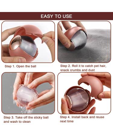 Reusable Sticky Lint Roller Ball for Pet Hair Removal - Pink Gel Hair Remover for Clothing & Sofa - Buy Online on SooperMarket.com