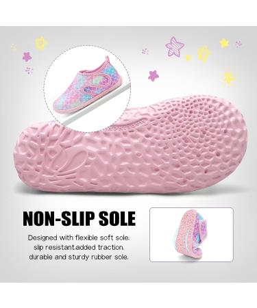 Kids Lightweight Water Shoes | Quick Dry Sneakers for Beach/Swimming | 6.5-7 Toddler Pink Scales - Buy Online on SooperMarket.com