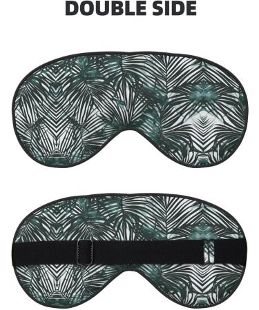 SSIMOO Transparent Palm Leaf Eye Mask | Breathable Soft Sleep Eye Patch for Women | Perfect Travel Accessory for Relaxation - Black - Buy Online on SooperMarket.com