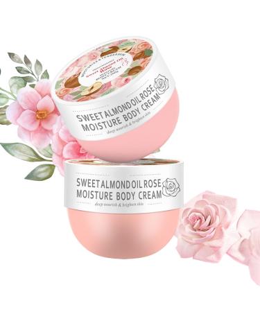 265G Trendyfave Sweet Almond Oil Rose Moisture Body Cream Large Capacity Body Skin Care Moisturiser For Women Skin Brightening Cream Moisturiser For Dry Skin With Niacinamide