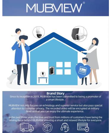 MUBVIEW 2K Security Camera Outdoor Security Cameras with 360 PZT View 2.4G WiFi Wired Home Surveillance Cameras Color Night Vision Motion Detection Siren 2 Way Talk 24/7 Works with Alexa 1 Count (Pack of 1) - Buy Online on SooperMarket.com