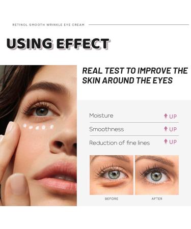 Retinol Eye Cream Dark Circle Eye Cream For Puffy Eyes Caffeine Eye Cream Anti Aging Eye Bags Remover And Anti Wrinkle Brightening Eye Cream Fine Lines Reduction Eye Contour Firming Eye Cream. - Buy Online on SooperMarket.com